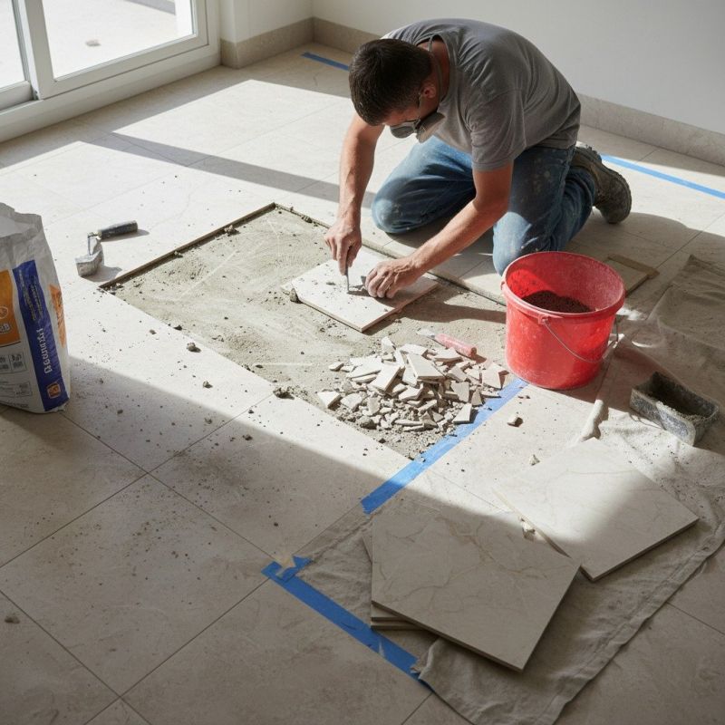 Marble Floor Repair detail